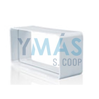 EMPALME RECTANGULAR TUBO EXTRACCION PVC 150X75MM