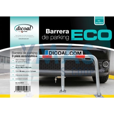 BARRERA PARKING CON PORTACANDADO PINTADA