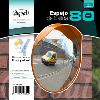 ESPEJO DE SALIDA INTERIOR/EXTERIOR 80CM CONVEXO