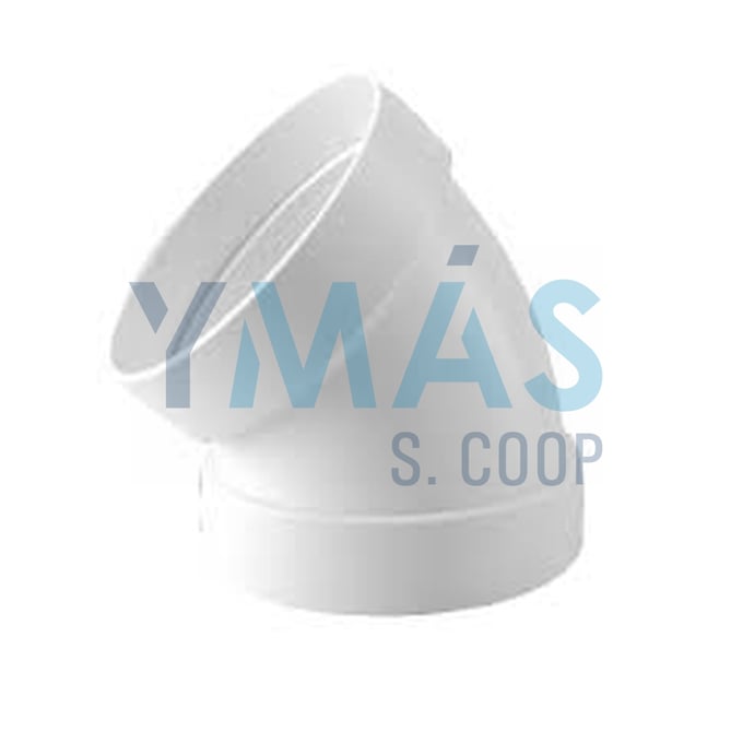 CODO ESTANCO ALUMINIO 45 100 MM BLANCO