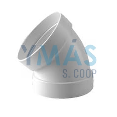 CODO ESTANCO ALUMINIO 45 110 MM BLANCO