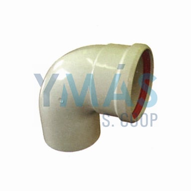 CODO ESTANCO ALUMINIO 87 110 MM BLANCO