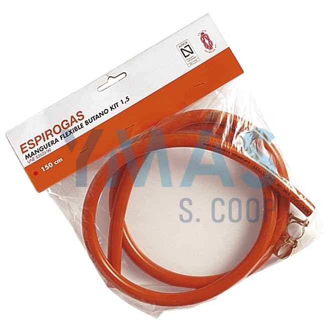 KIT MANGUERA BUTANO 1.5M + ABRAZADERAS