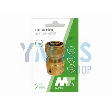 CONECTOR RAPIDO LATON MANGUERA 15MM