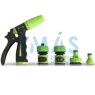 PISTOLA RIEGO + CONECTORES 15MM GREEN EXPERT