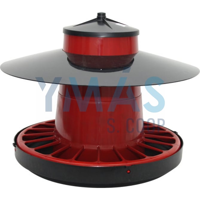 COMEDERO DOSIFICADOR AVES PLASTICO C/TECHO 16KG