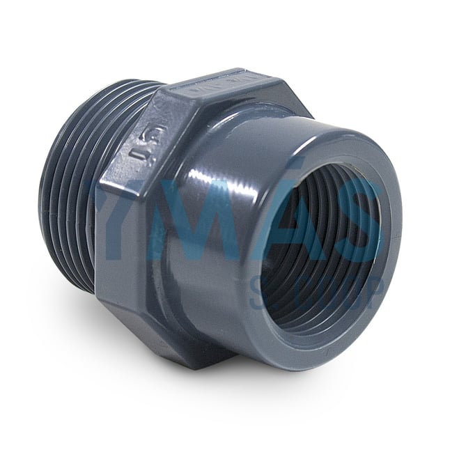 TUERCA REDUCCION ROSCADA PVC M 1 H 3/4