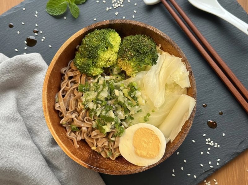 經典蔥鹽蕎麥麵｜Scallion Salt Soba