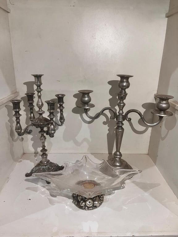 Candelabros + centro de mesa