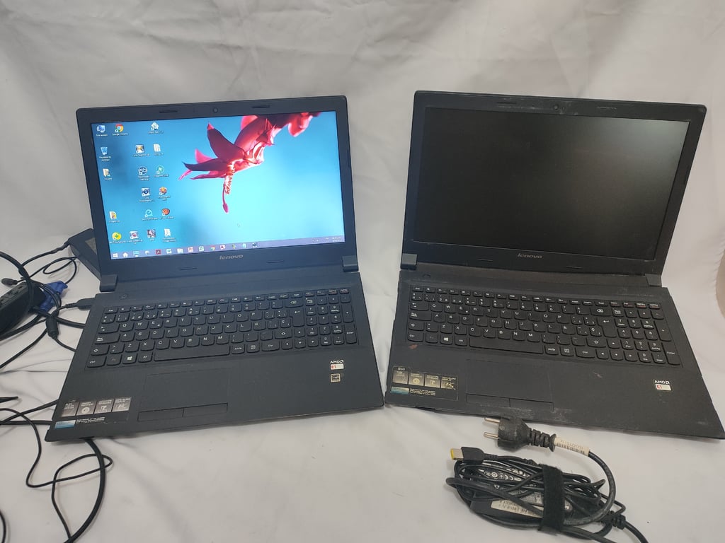 2 Notebooks LENOVO MODELO B50, procesador  AMD E1 6010 APU, 4 GB DE RAM,  con cargadores (1 para repuesto)