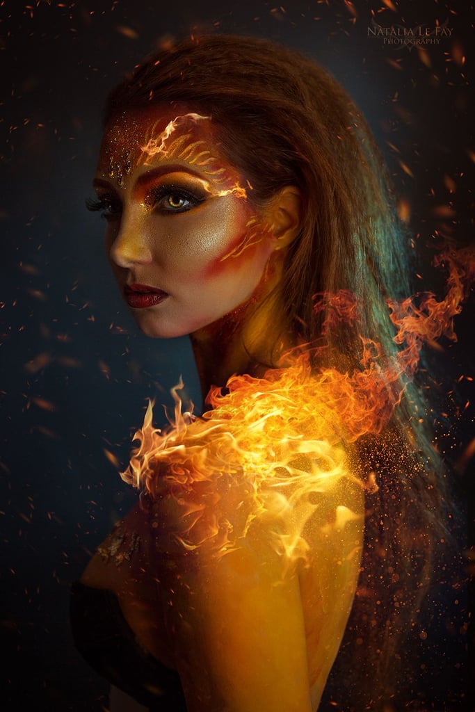 elementals fire model katia insomnia makeup nancy wenz copyright natalia le fay