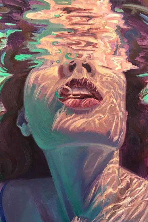 girl under water