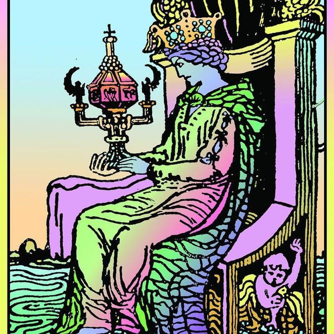 PNG Tarot Digital Printable Court Cards 16 Pack
