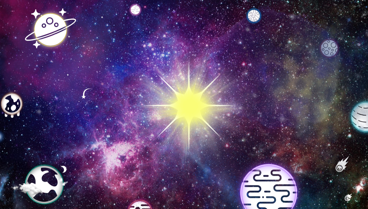 space and planets digital art