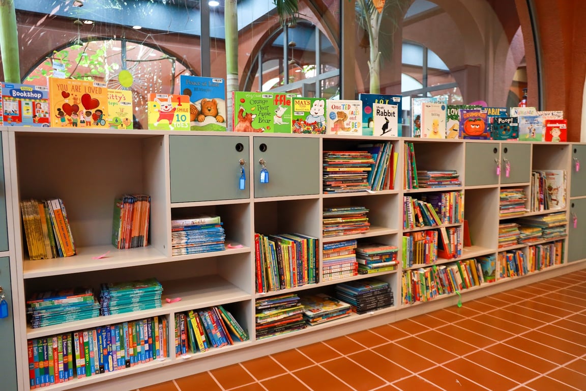 Library shelves