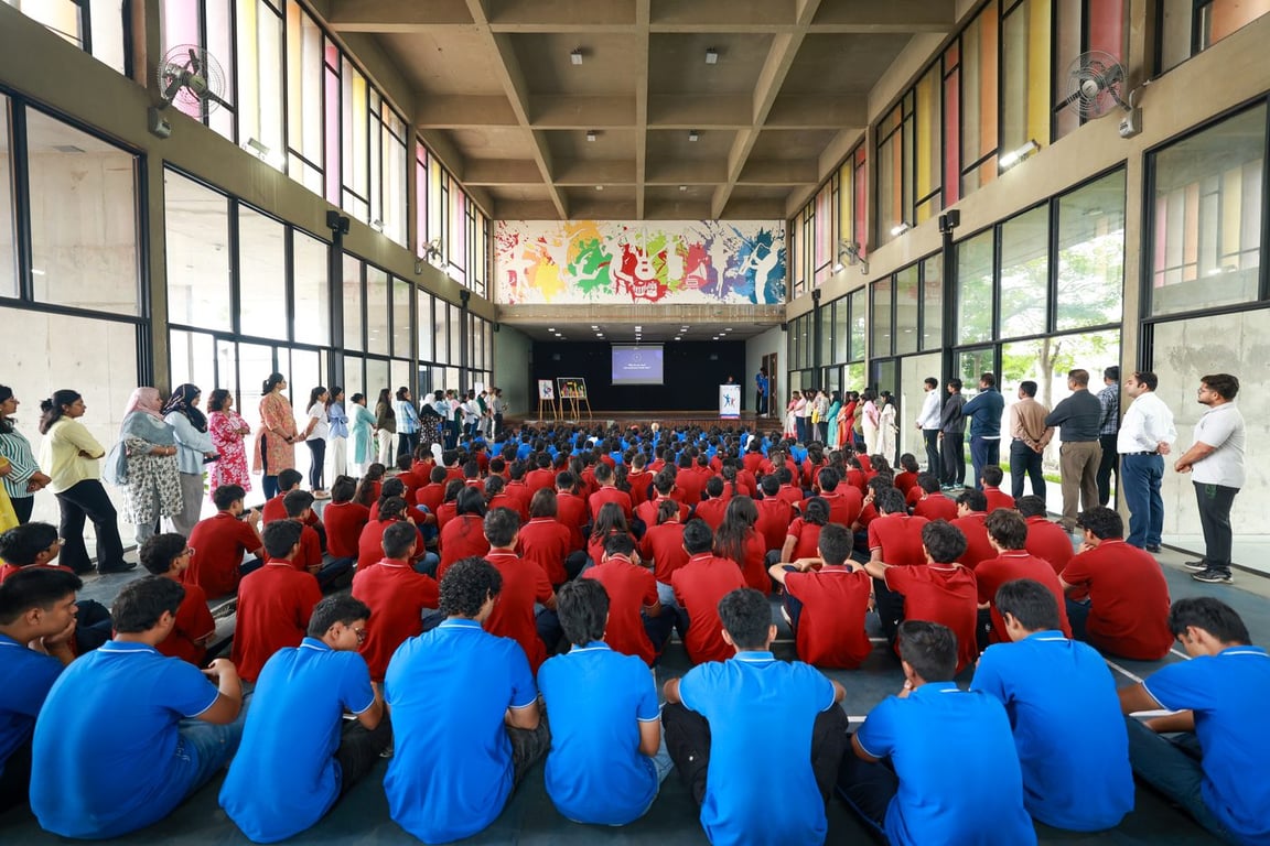 Morning assembly in the main hall