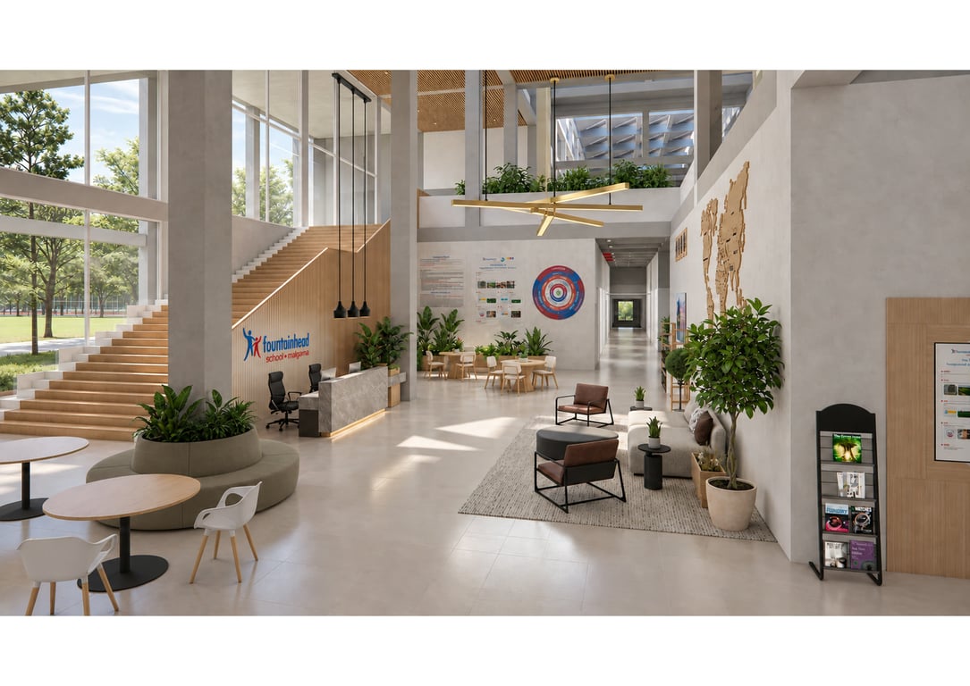 FSM reception ceiling connections (render)