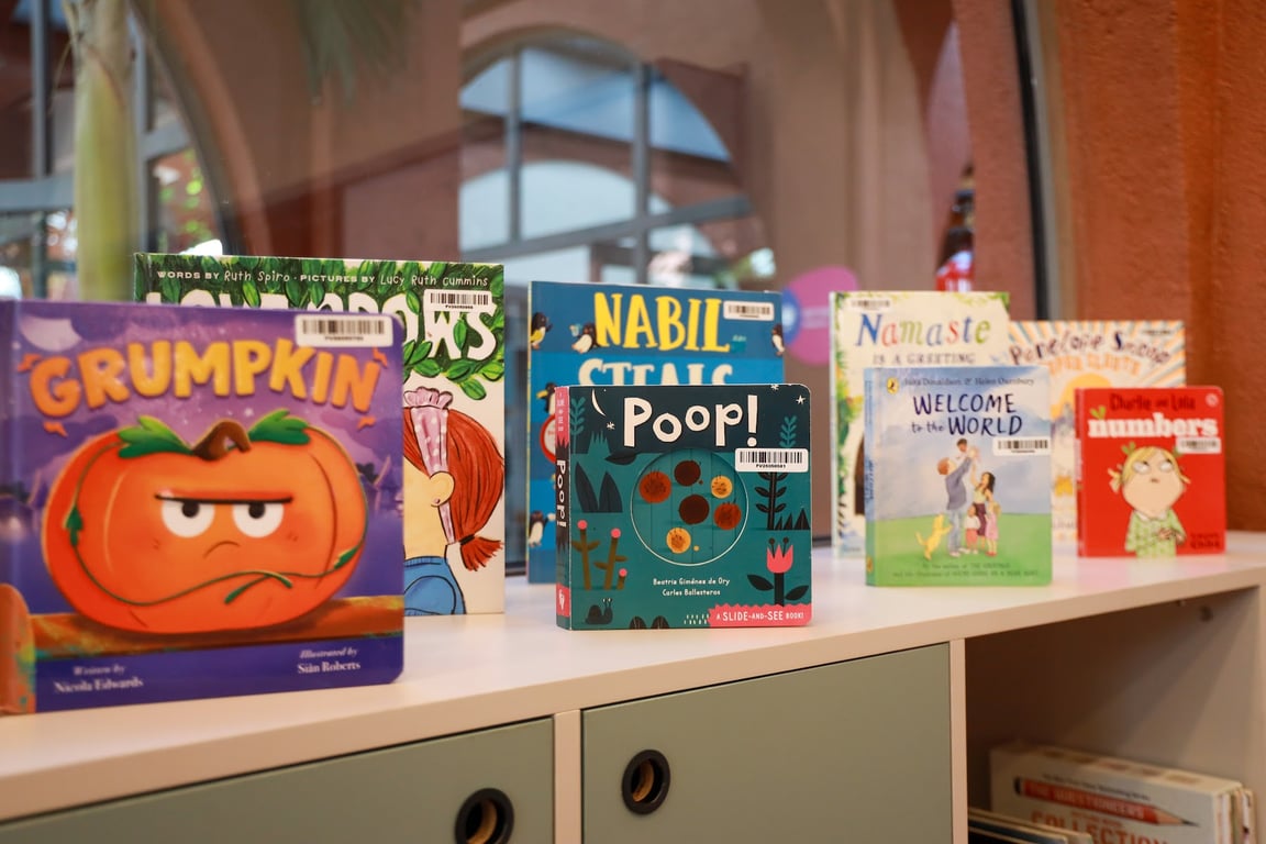 Story books on display