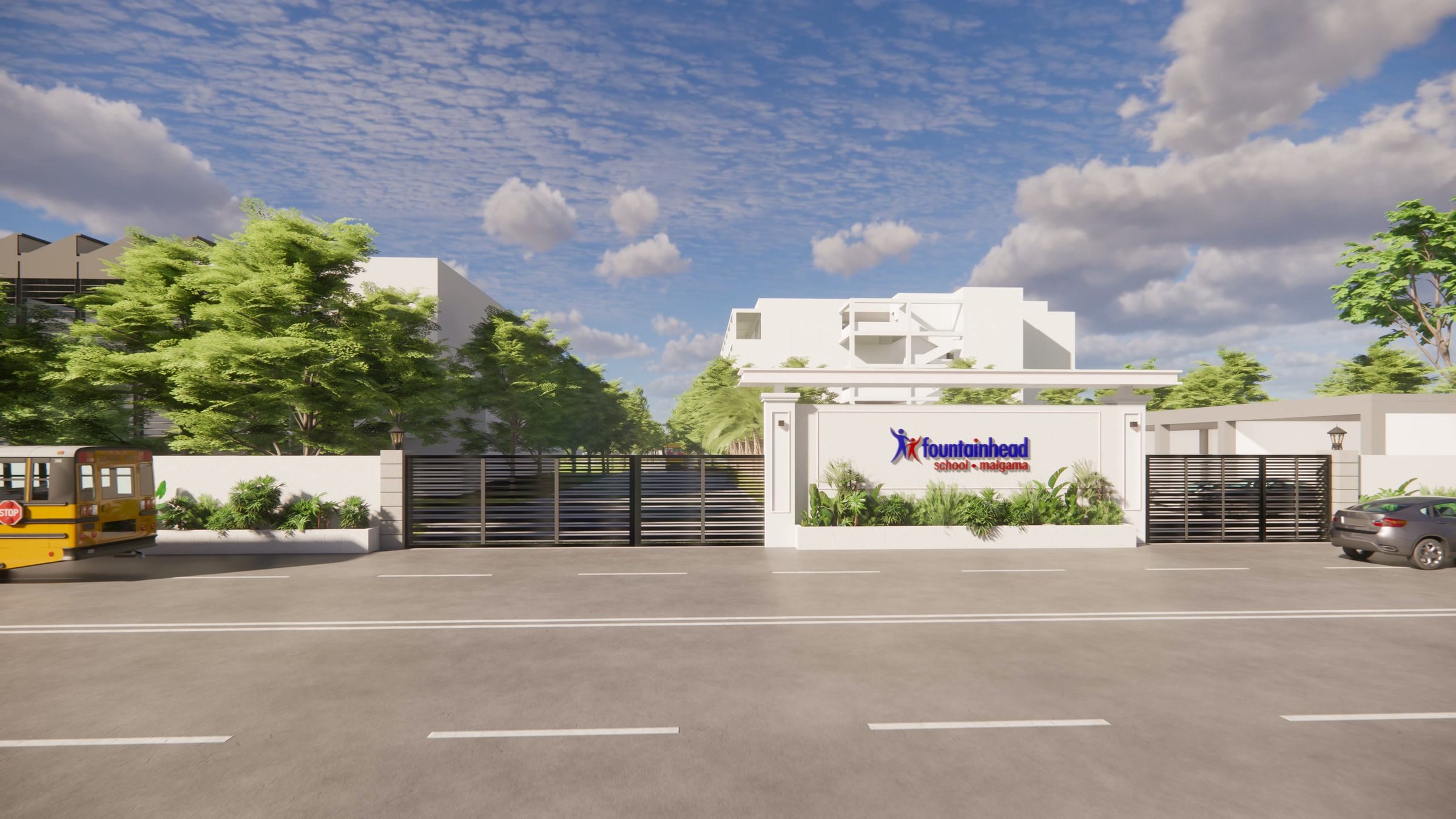 Fountainhead School Malgama main entrance gate (render)