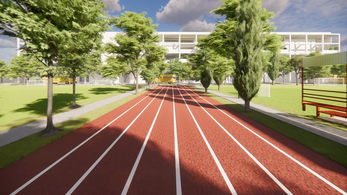 FSM athletics track (render)