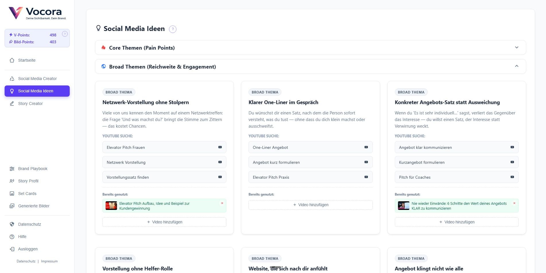 Social Media Ideen und Videos