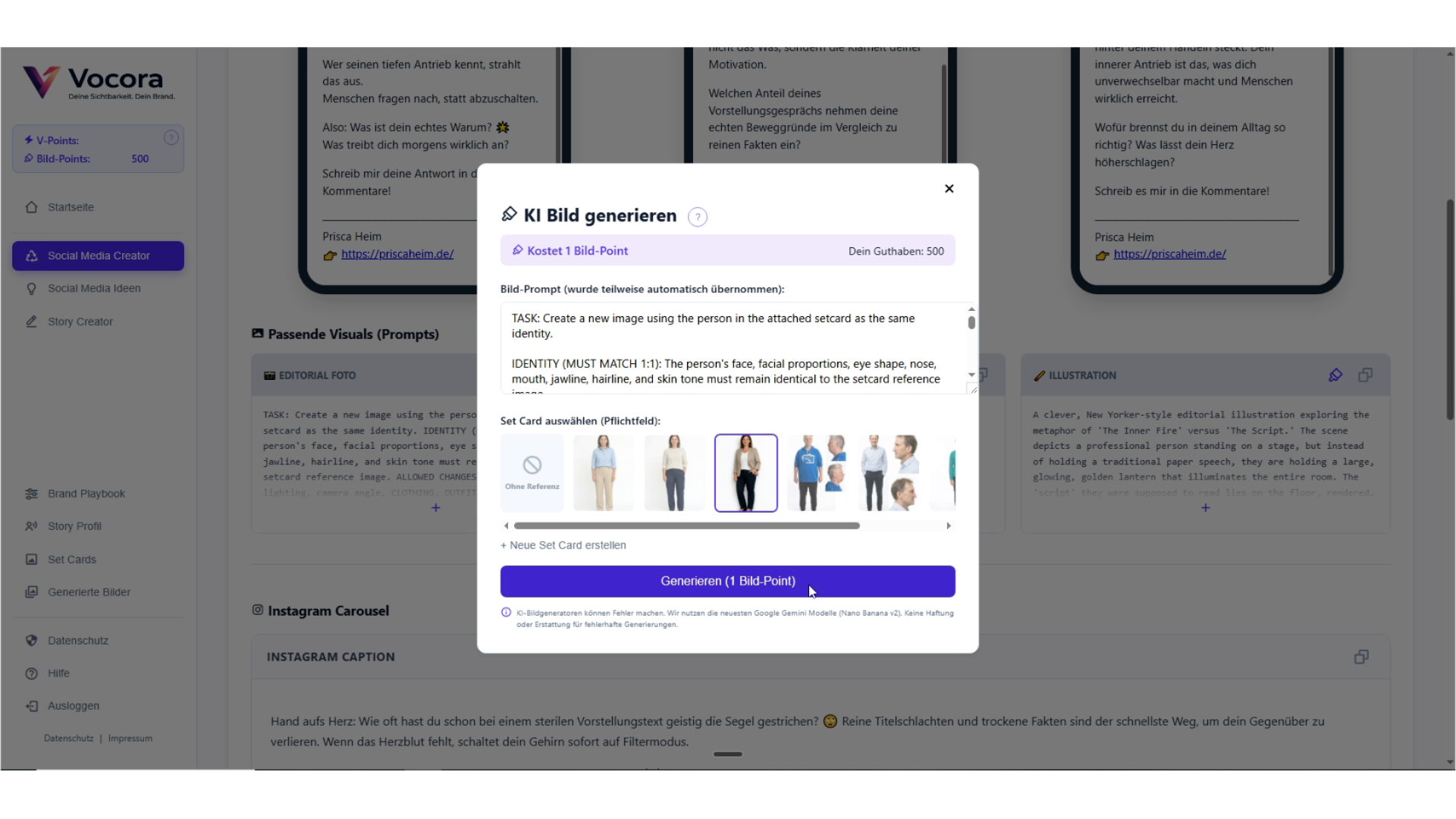 Bildgenerierung Ansicht