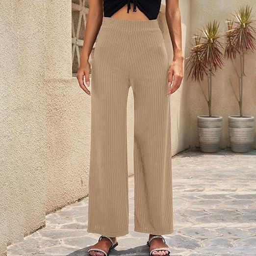 بنطلون قطيفه مضلع SHEIN