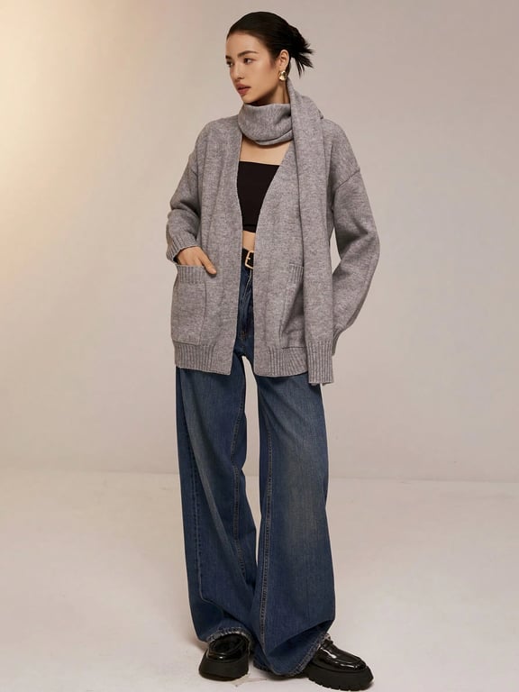 جاكيت بكوفيه SHEIN