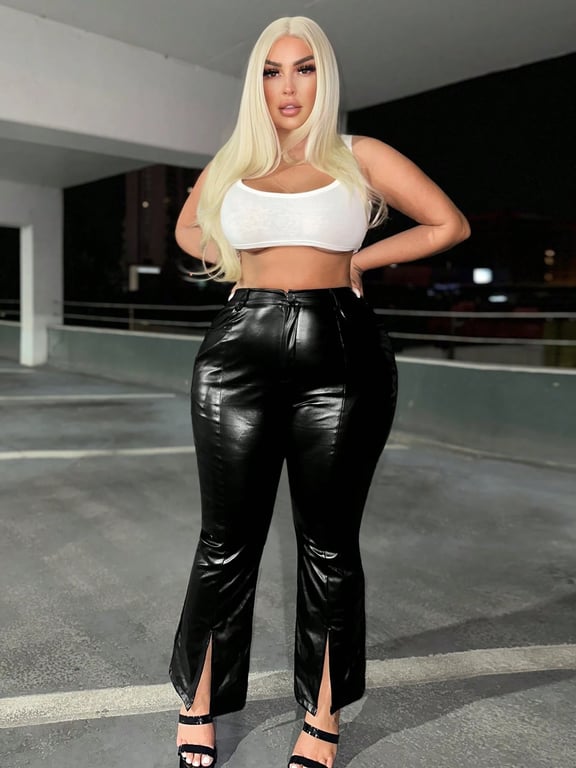 بنطلون جلد SHEIN