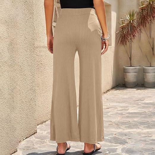 بنطلون قطيفه مضلع SHEIN