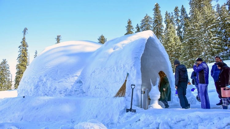 Igloo cafe gulmarg|igloo cage in Gulmarg|Gulmarg igloo cafe|green heights hotel gulmarg|Igloo cafe
