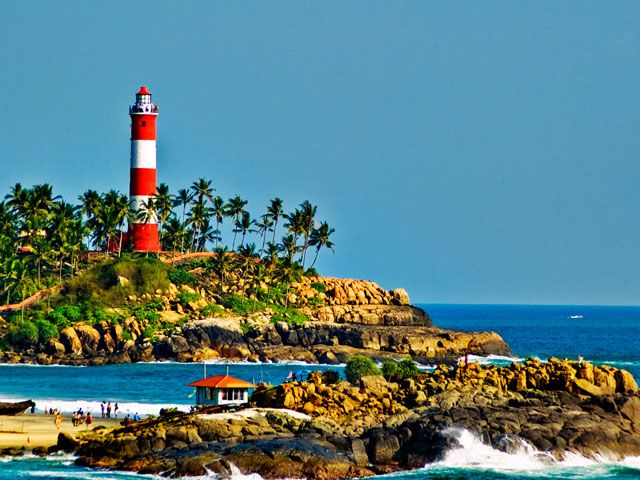 lighthouse-beach-kovalam-kerala|marina beach|elliot-beach-chennai|mahe-beach-pondicherry|Vivekanand Rock Memorial