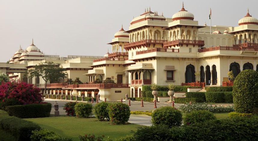 Taj Rambagh Palace in Jaipur|Taj Falaknuma Palace in Hyderabad|The Oberoi Grand Hotel in Kolkata|The Lalit Grand Palace in Srinagar|Raj Palace in Jaipur|Taj Mahal Hotel in Mumbai|The Imperial Hotel in Delhi|Fortune the Savoy in Mussoorie|Taj Lake Palace in Udaipur|Maison Perumal in Pondicherry|Nahargarh in Ranthambore|Jal Mahal Palace in Jaipur|Neemrana Fort Palace in Rajasthan|Ratan Vilas in Jodhpur|Emerald Isle