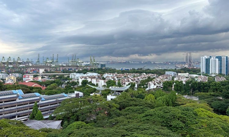 Warm and humid Singapore weather