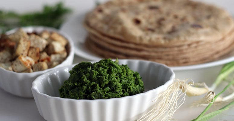 Bajre ki Roti with Lehsun Chutney