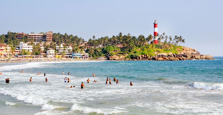 Kovalam beach in Kerala