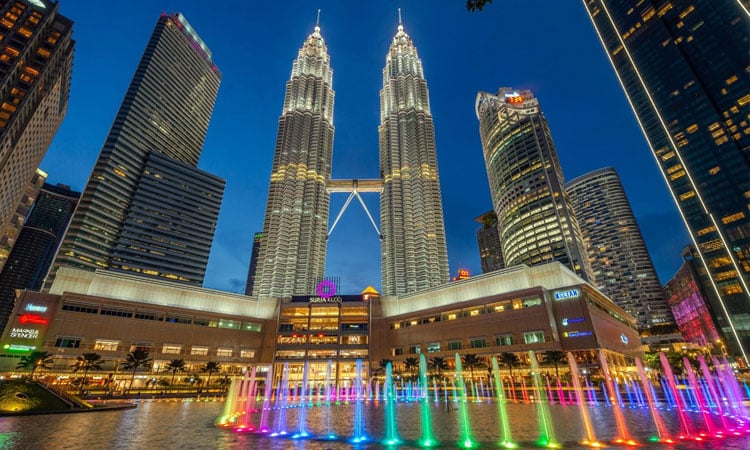 Suria KLCC shopping mall beneath the Petronas Twin Towers