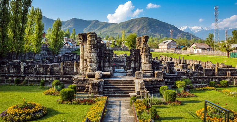Avantiswami Temple ruins at Awantipora