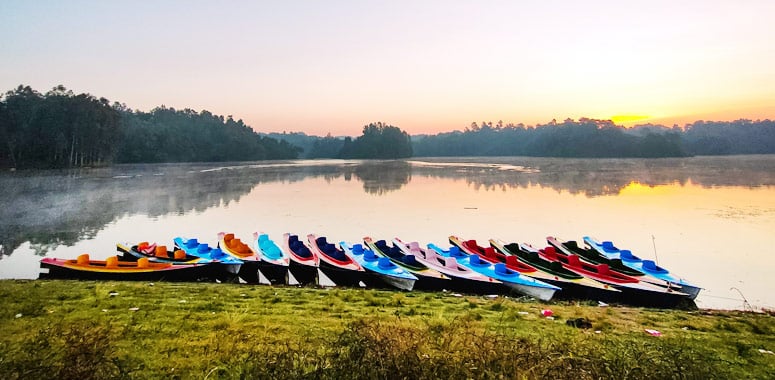 Paddle boats at Chandubi Lake