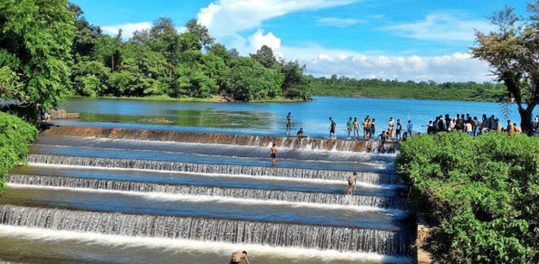 Stepped weir at Dolu Lake