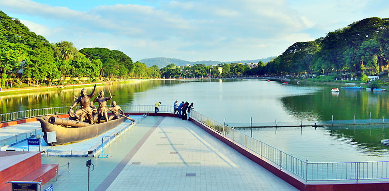 Dighalipukhuri lakefront in Guwahati