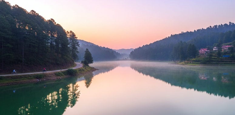 Haflong Lake at sunrise
