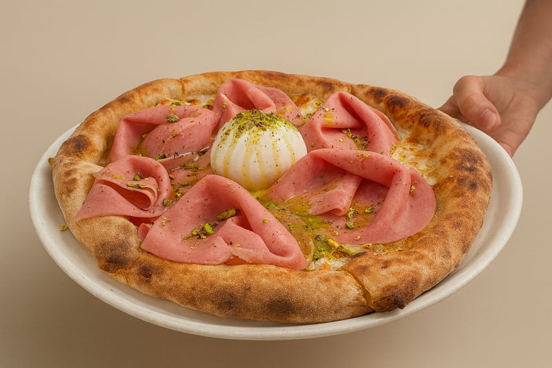 Mortadella Burratella Pizza