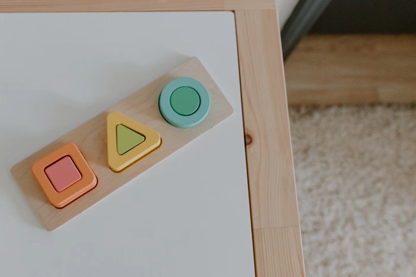 Ahşap Geometrik Şekil Puzzle Seti - 2