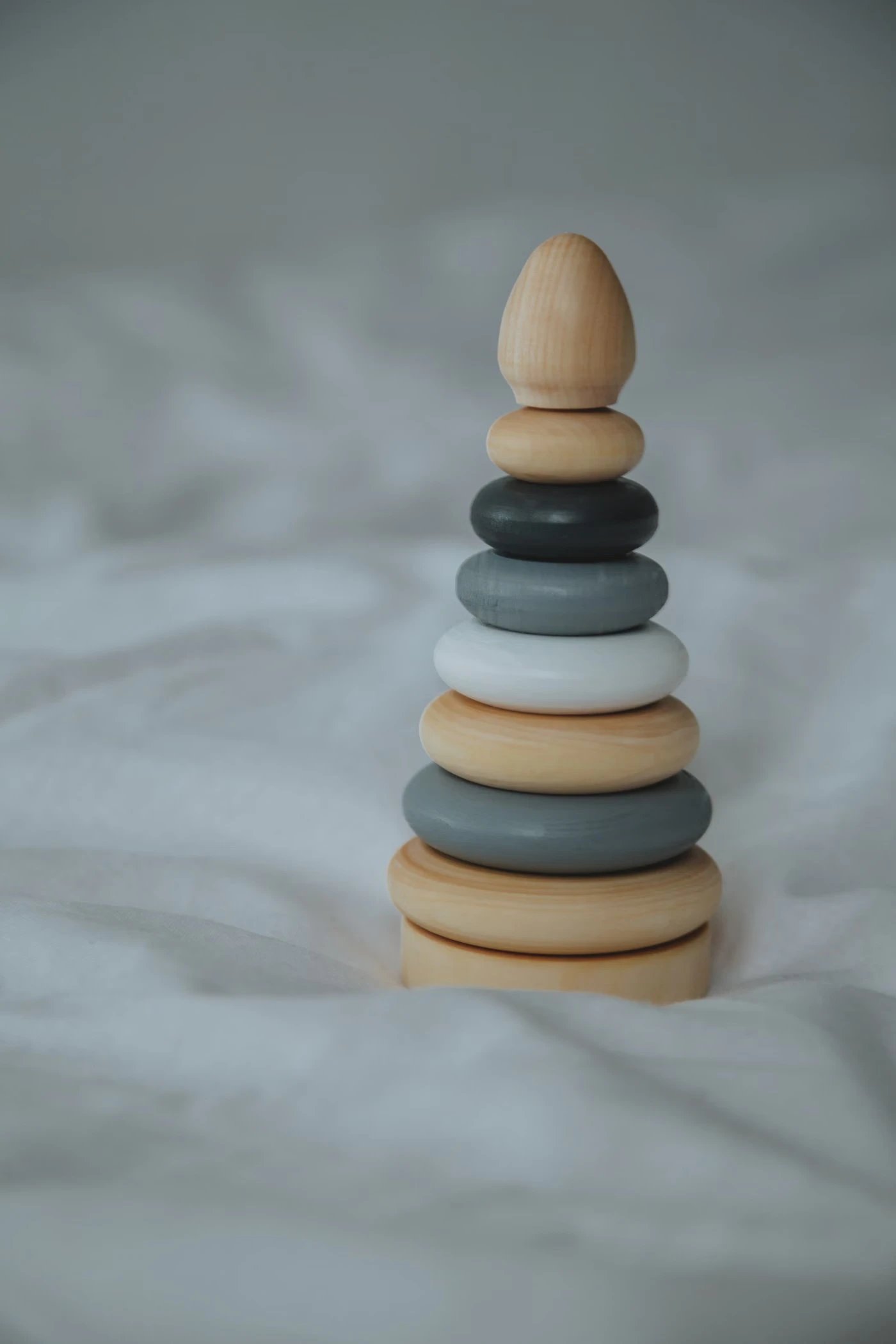 Pastel Ahşap İstifleme Oyuncağı - 1