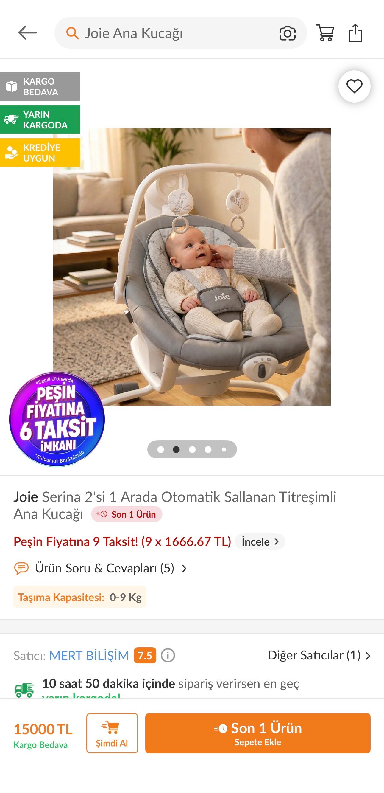 Joie Serina Elektrikli Ana Kucağı - 3