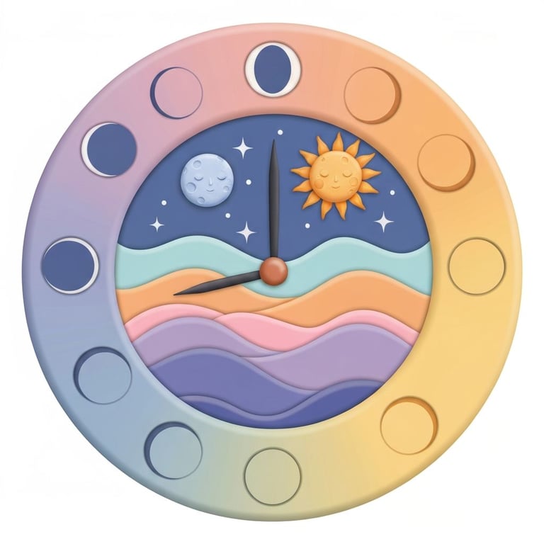 Grafische Darstellung des Schlafzyklus mit Melatonin – erholsamer Schlaf