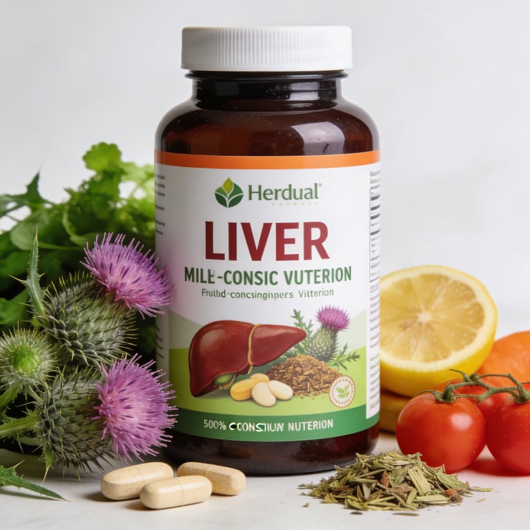 Frische Lebensmittel und Kräuter als Grundlage einer leberbewussten Ernährung