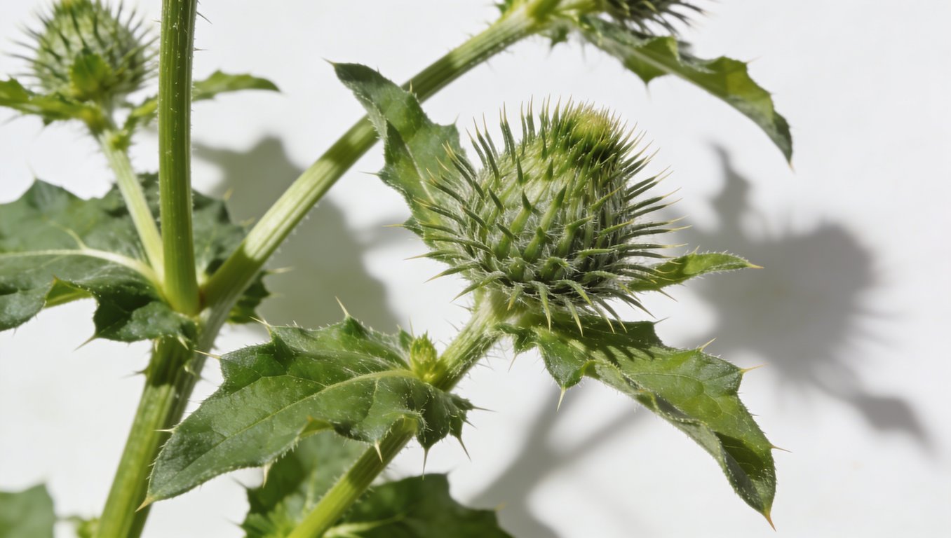 Grüne Heilpflanzen in natürlichem Licht als Symbol für Mariendistel und Lebergesundheit