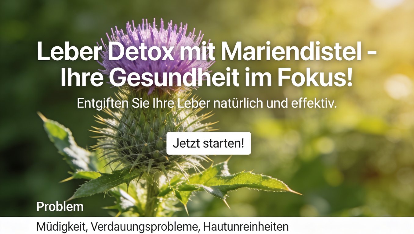 Mariendistelähnliche Heilpflanze im warmen Tageslicht als Symbol für natürliche Leberpflege